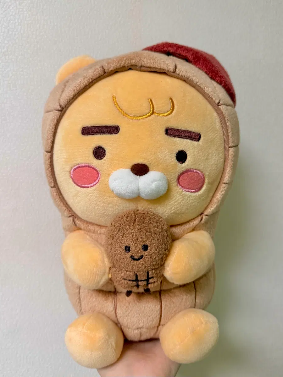 카카오프렌즈 하비스트 땅콩 라이언 인형