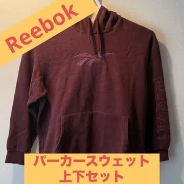[Reebok] 후디 맨투맨 상하의 세트 보르도 속기모