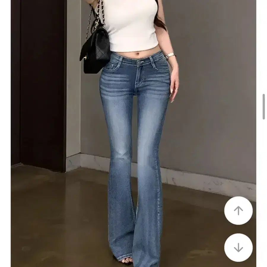 부츠컷 청바지 연청 골반뽕 바지