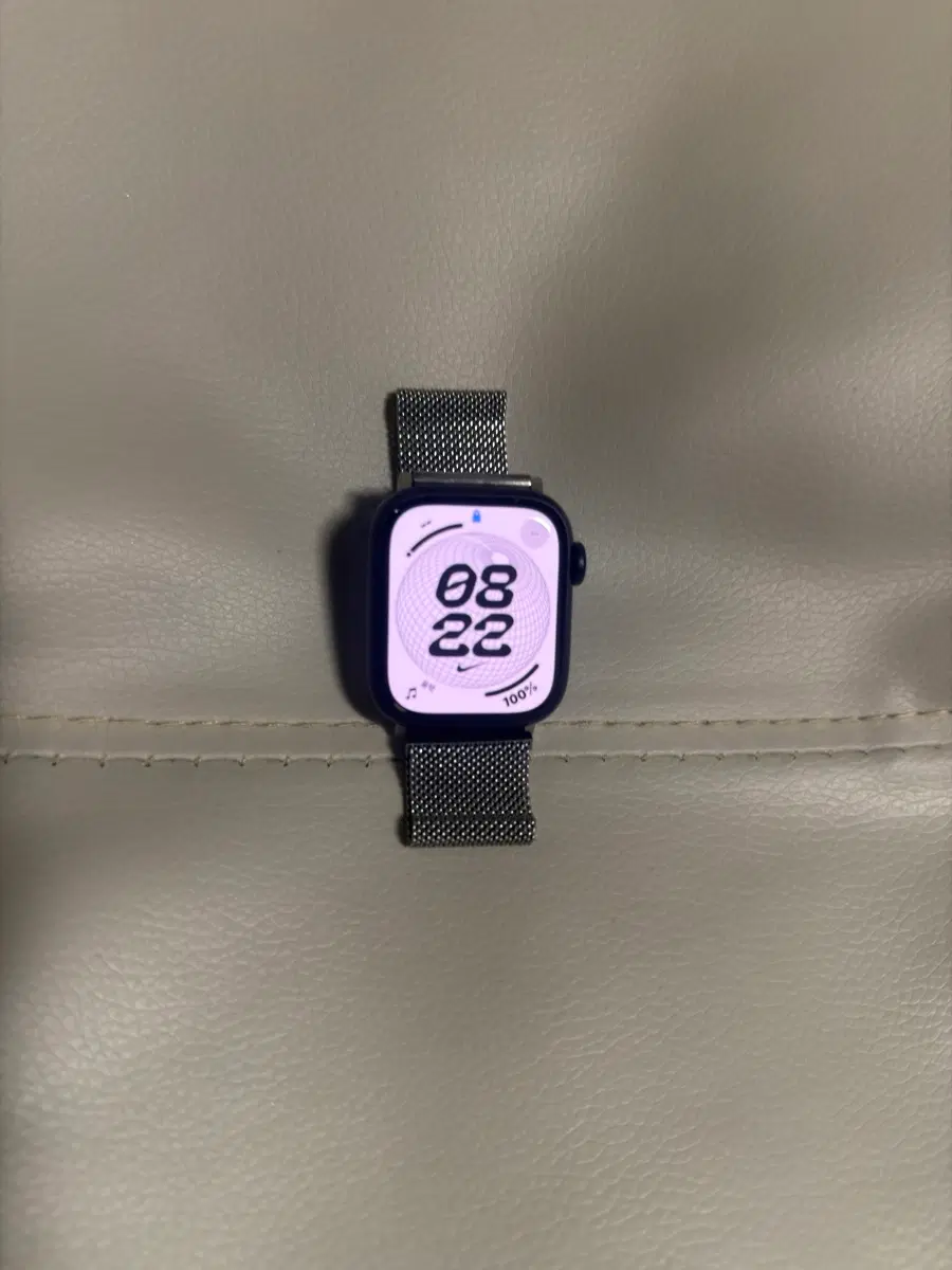 애플워치 시리즈9 GPS 41mm 미드나이트+스포츠 밴드+실버 루프