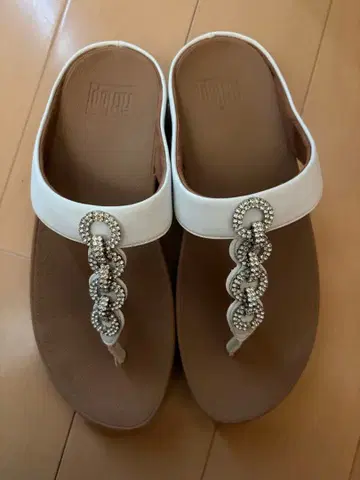 FitFlop 샌들 비쥬 장식 화이트