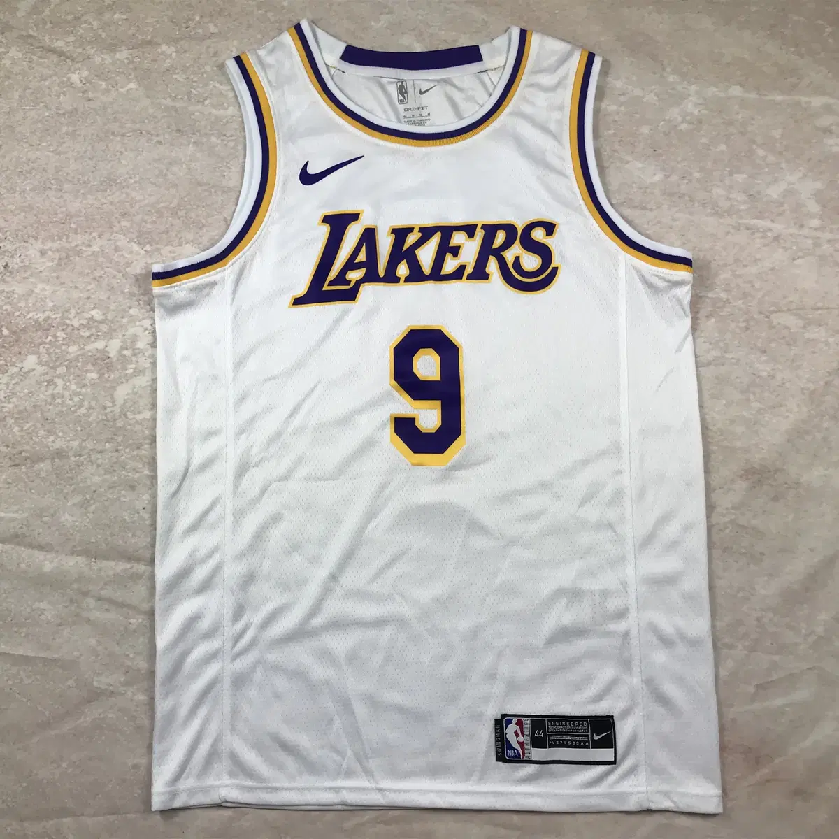 NBA 농구복 레이커스 9번 브라우니 제임스 화이트 핫픽스 S-XXL