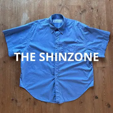 THE SHINZONE 와이드 슬리브 셔츠 블루