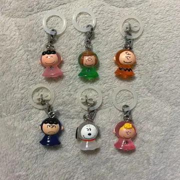 6개 세트 희귀 레어 PEANUTS BEST 스누피 메지루시 액세서리