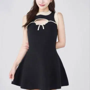 Darich 다리치 포인트 오픈 니트 미니 원피스 FL