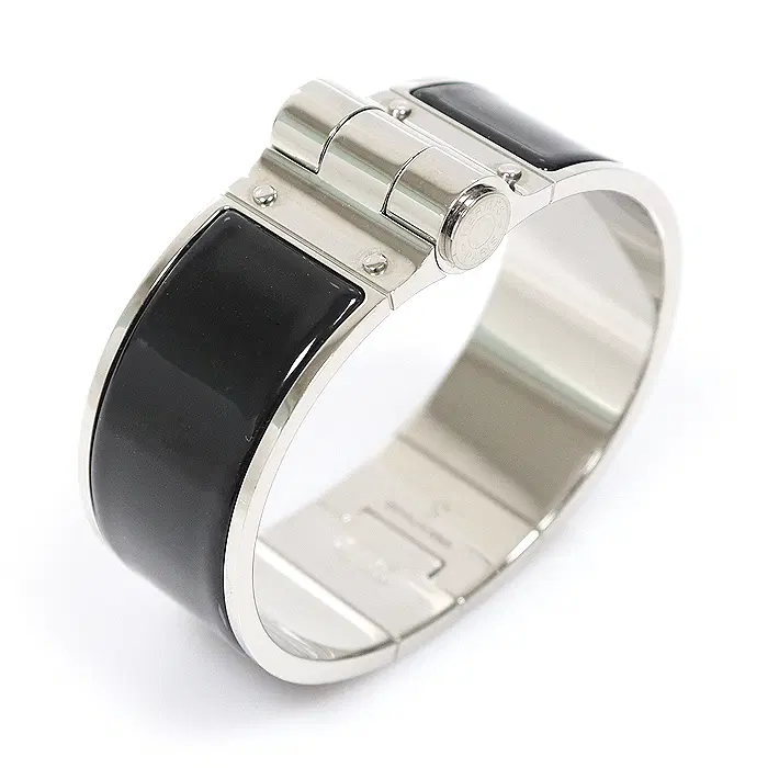 Hermes(에르메스) H530001F 블랙 에나멜 힌지 샤르니에르 와이드 S사이즈 여성팔찌 MUJ73528HE