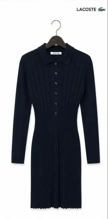 LACOSTE 니트 원피스 네이비 38
