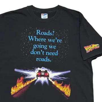 레어 XL 90's Back to the Future 티셔츠 Hanes
