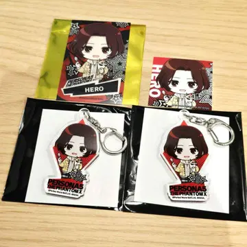 페르소나 5X 히어로 주인공 특전 아크릴 키링 아크릴 카드 아모 크레이프
