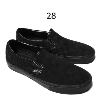 28 VANS 클래식 슬립온 우븐 스웨이드 블랙