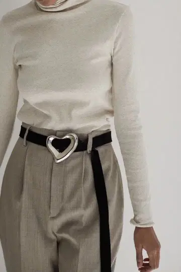SEA BIG HEART SUEDE BELT