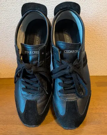 CEDAR CREST 스니커즈 블랙 천연 가죽 사용