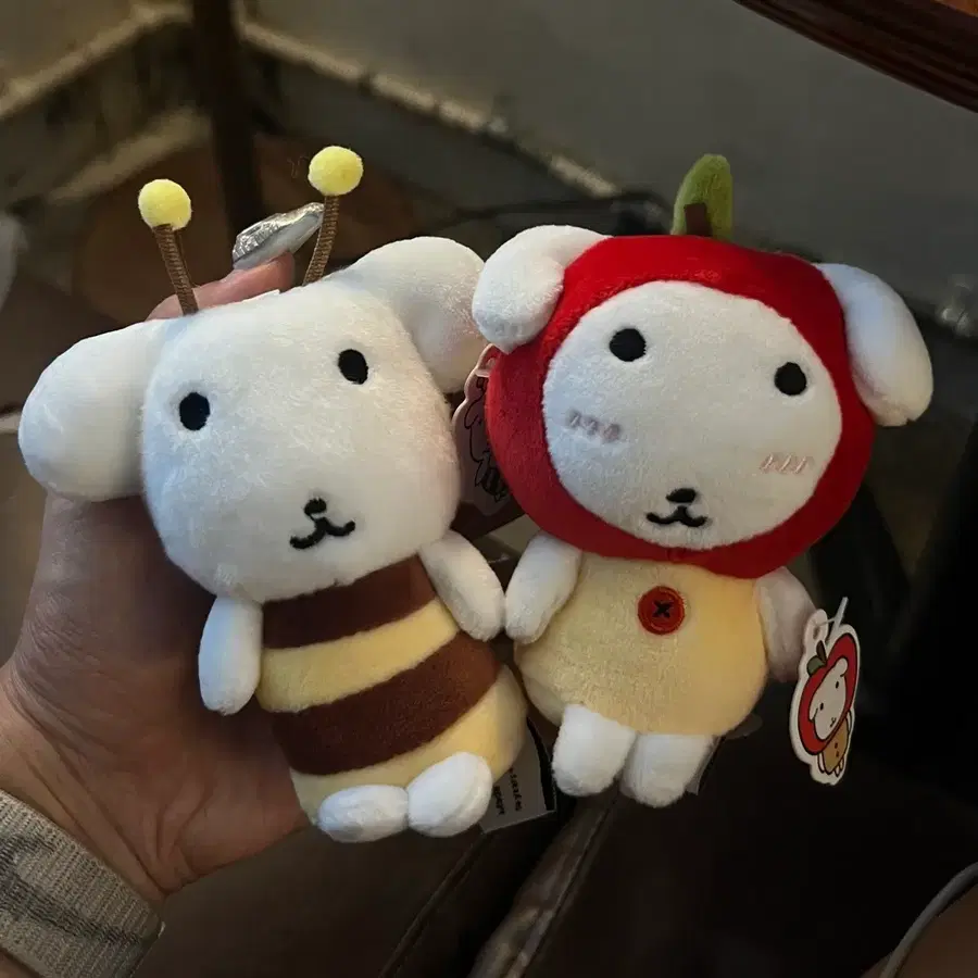 사과 가나디 / 꿀벌 가나디 인형 키링 강아지 (말랑말랑한 재질 !)