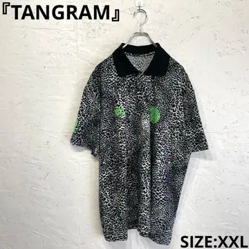 골프웨어 [ TANGRAM ] 레오파드 무늬 반팔 피케 셔츠 XXL