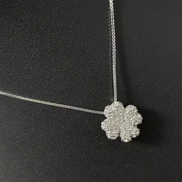 [새상품급] SWAROVSKI 스와로브스키 클로버 목걸이 파베 네잎