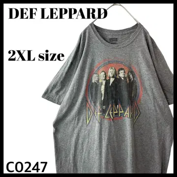 DEF LEPPARD 디플레파드 멤버 사진 T셔츠 그레이 2XL