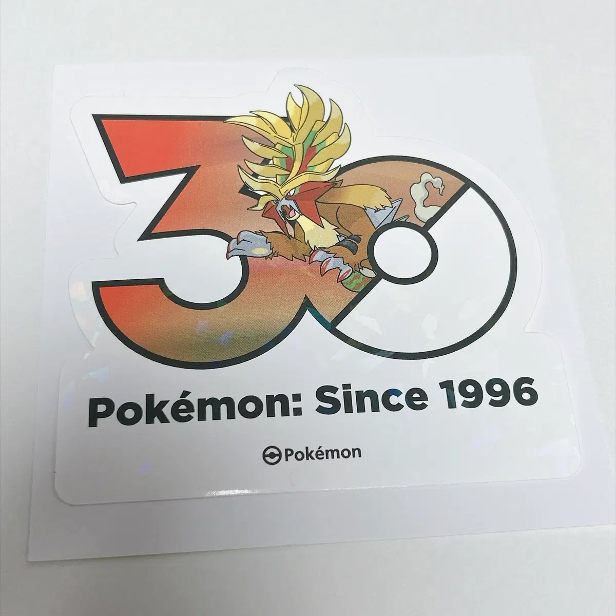 포켓몬스터 포켓몬 30주년 꿰뚫는화염 로고 스티커