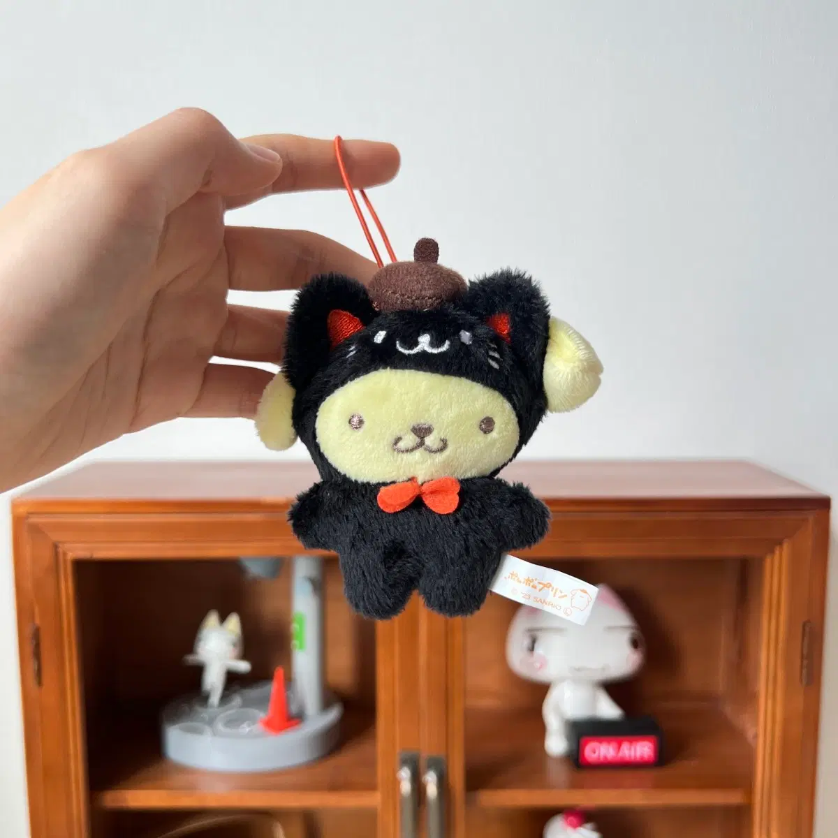 폼폼푸린 쿠로 네코 검은 고양이 인형 키링