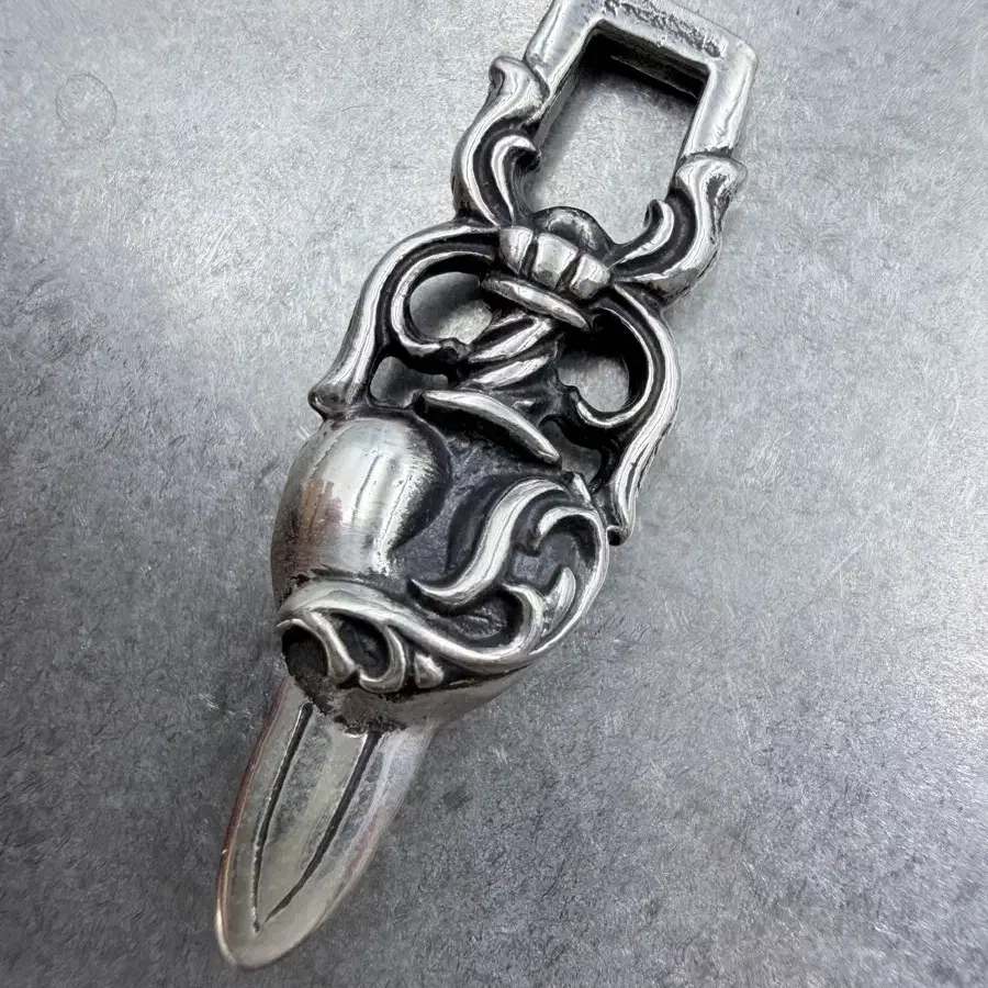 CHROME HEARTS/DOUBLE DAGGER PENDANT/22K/PAVE/クロムハーツ/ダブル