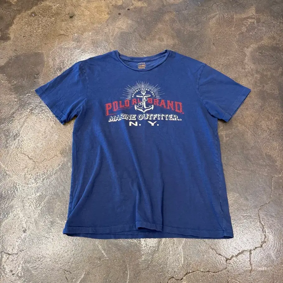 POLO RALPH LAUREN 마린 오피서 반팔티 L