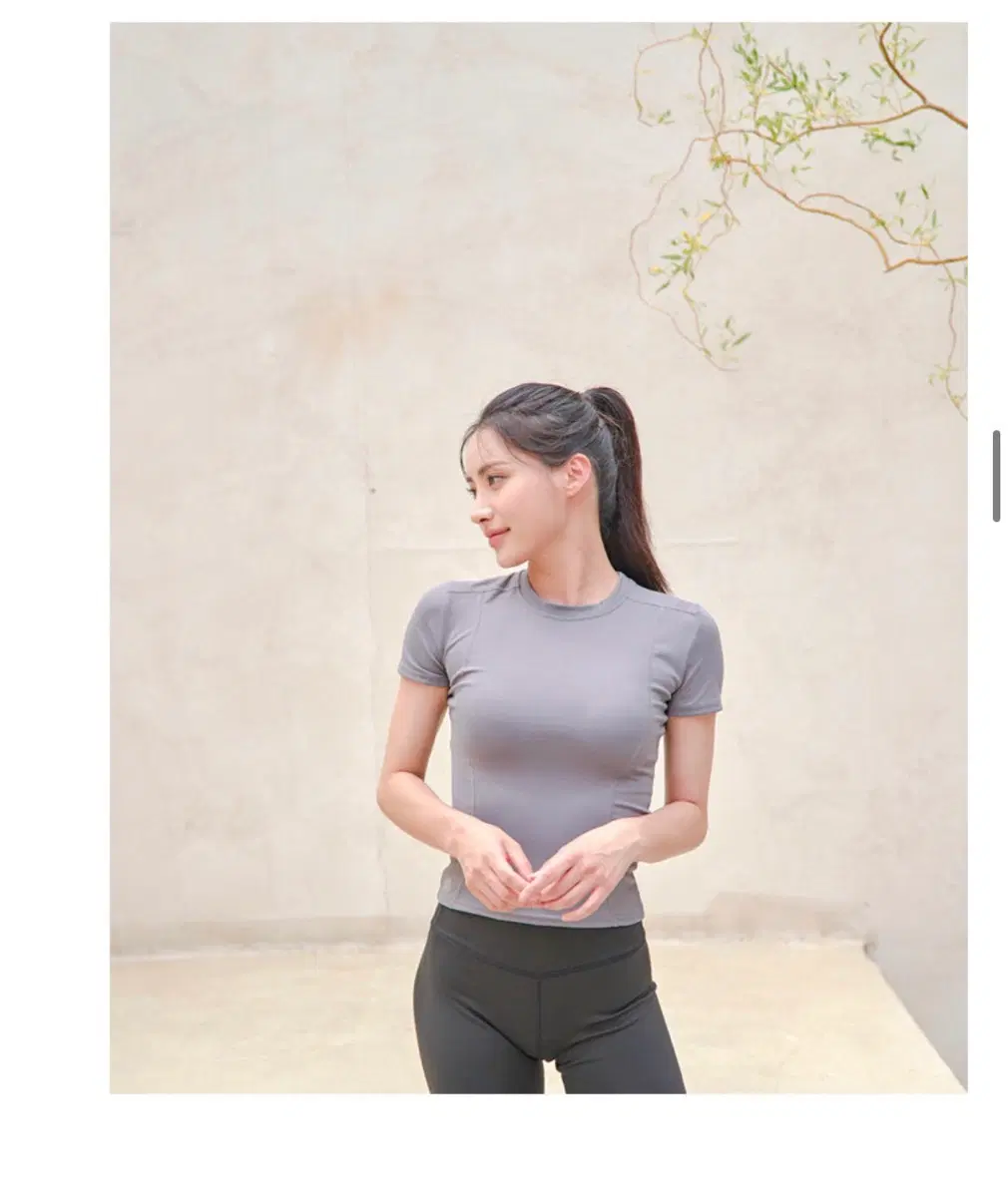 L 그레이블루 SABU 요가반팔 필라테스 요가복 상의 반팔 티셔츠 운동복