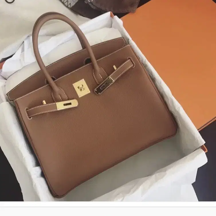 버킨백 갈색 25cm