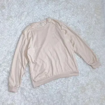 새상품급 맨투맨 트레이닝복 3XL 베이지 빅 사이즈 긴팔 무지