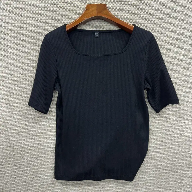 유니클로 골지 스판 반팔티 85 H01294