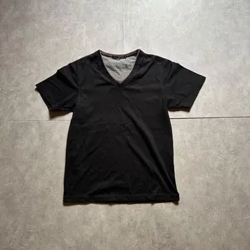 grunge layered short sleeve shirt black