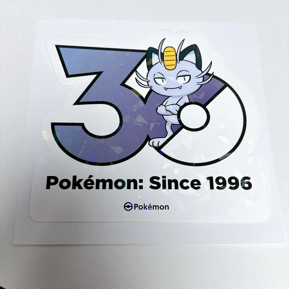 포켓몬스터 포켓몬 30주년 알로라 나옹 로고 스티커