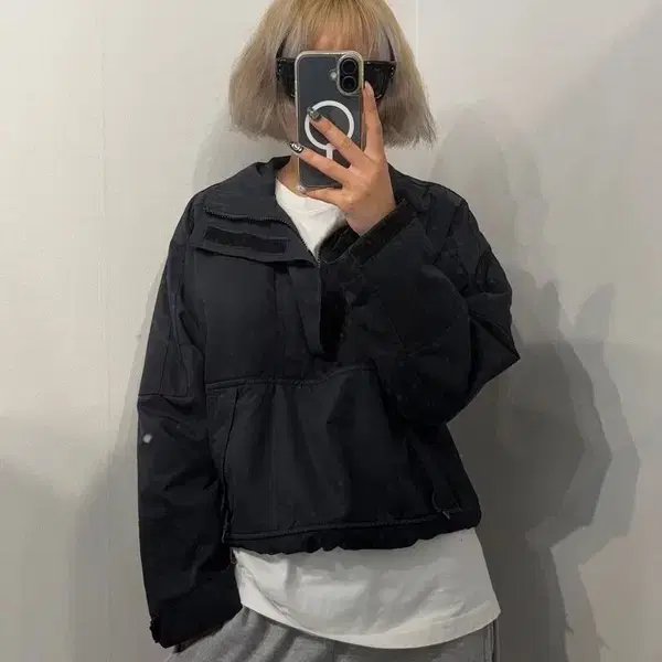 XS 나이키 ACG 우먼스 하프 집 아노락 자켓 블랙