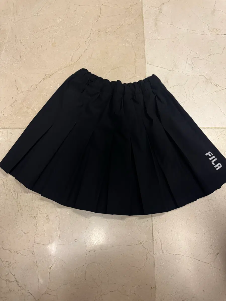 휠라 키즈 플리츠 스커트 145 블랙