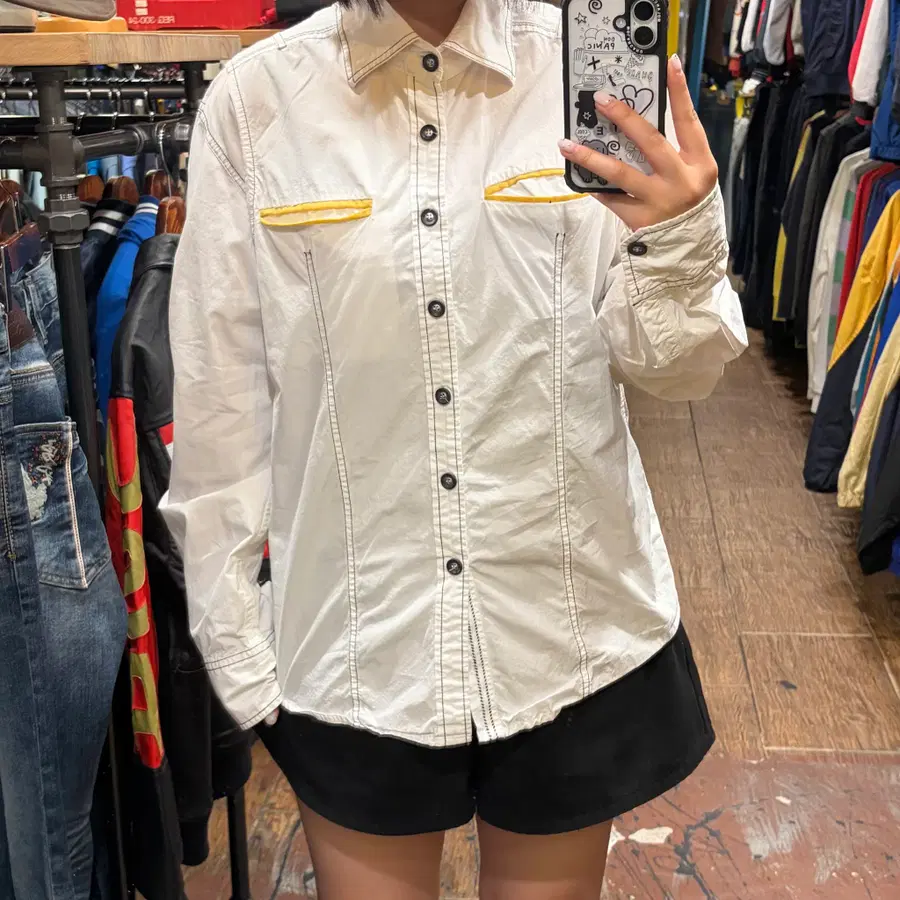 [HI] 빈티지 웨스턴 셔츠 화이트