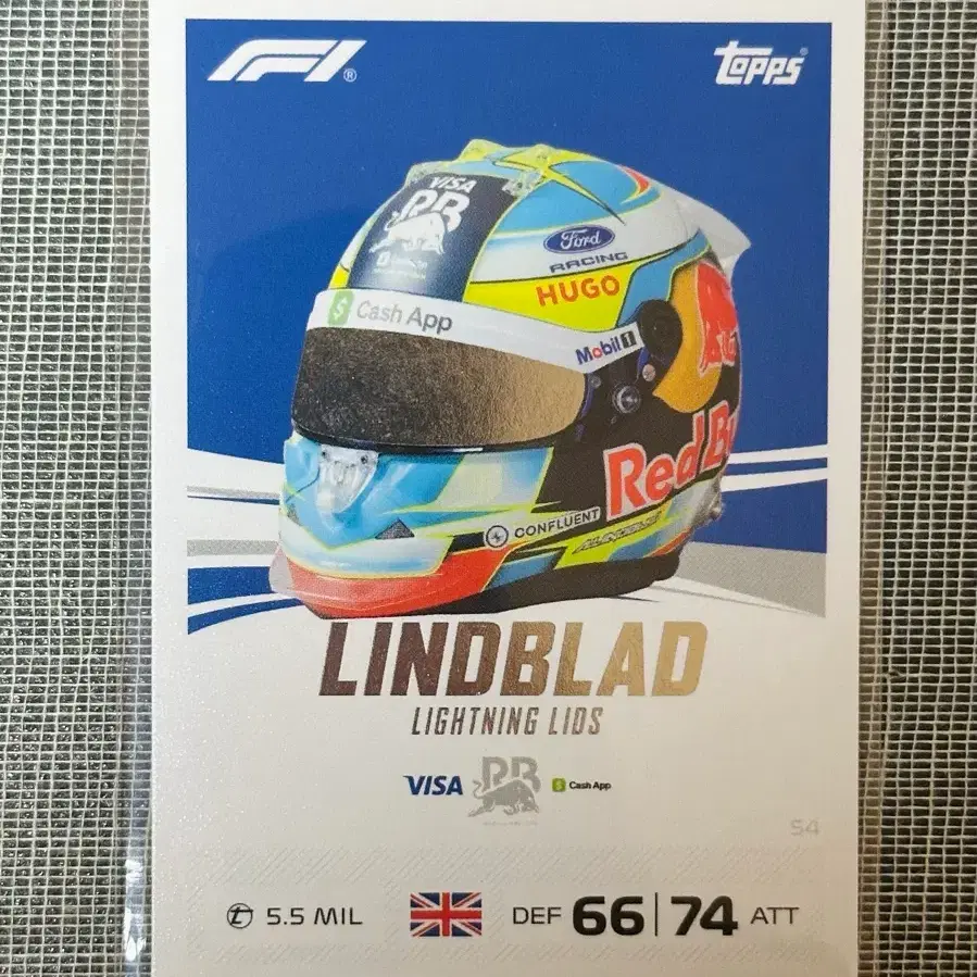 2026 F1 탑스 터보 어택 린드블라드 헬멧 카드