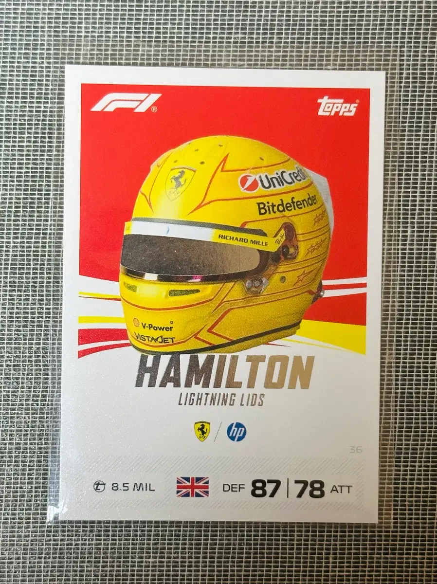 2026 F1 탑스 터보 어택 루이스 해밀턴 헬멧 카드