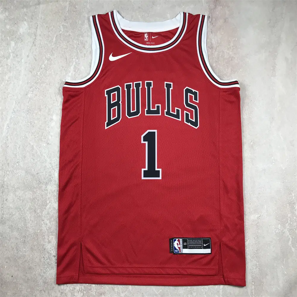데릭 로즈 핫픽스 NBA 농구복 시카고 불스 1번 레드