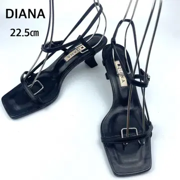 DIANA 다이애나 22.5cm 스트랩 샌들 블랙 스퀘어토