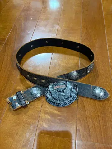 HARLEY-DAVIDSON 가죽 벨트 콩초 포함