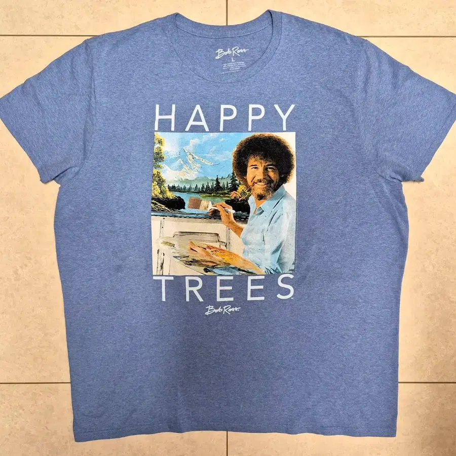 Re Vtg. Bob Ross TV Show Graphic T-Shirt (L)
