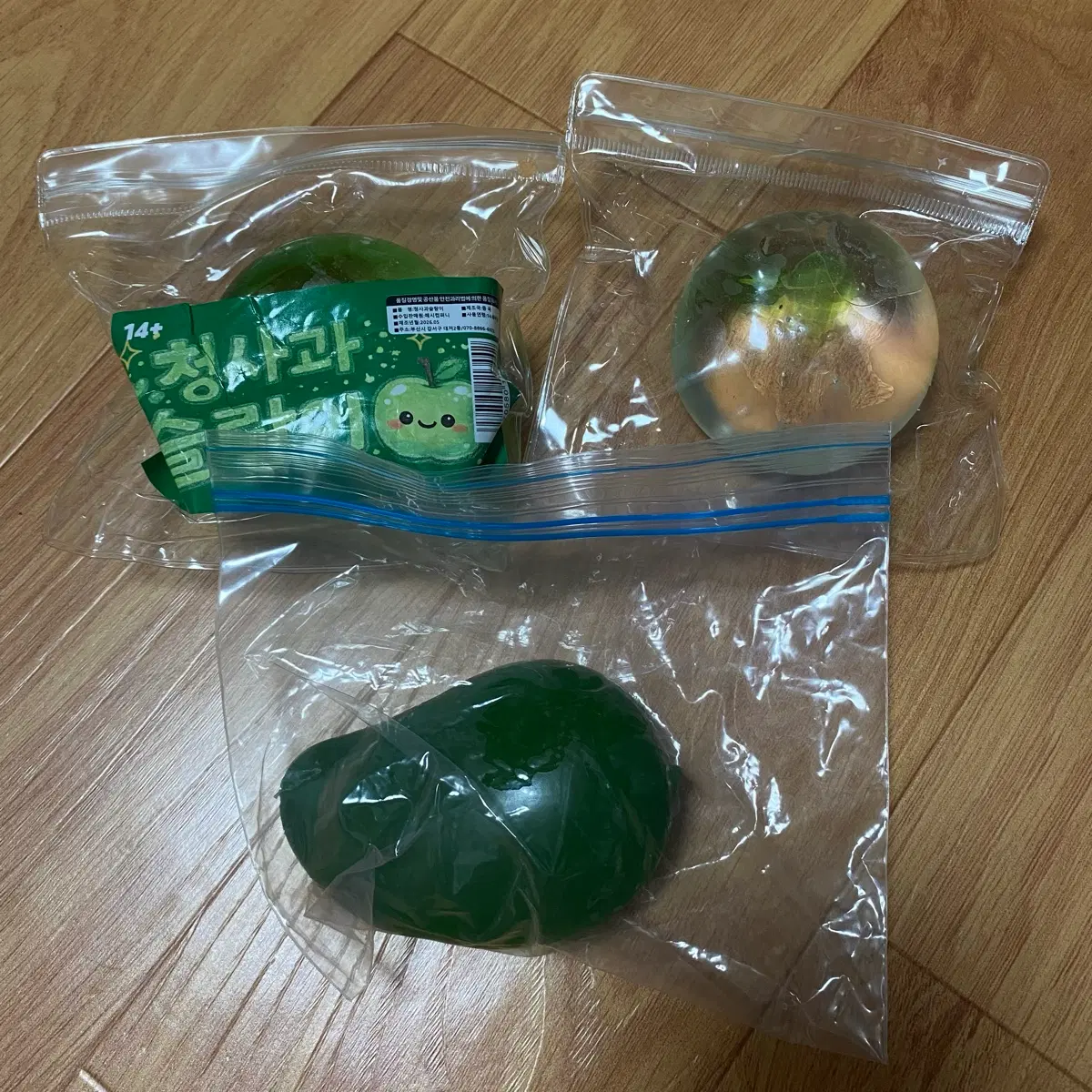 슬랑이 일괄 - 청사과, 행운거북, 체온변색 망고