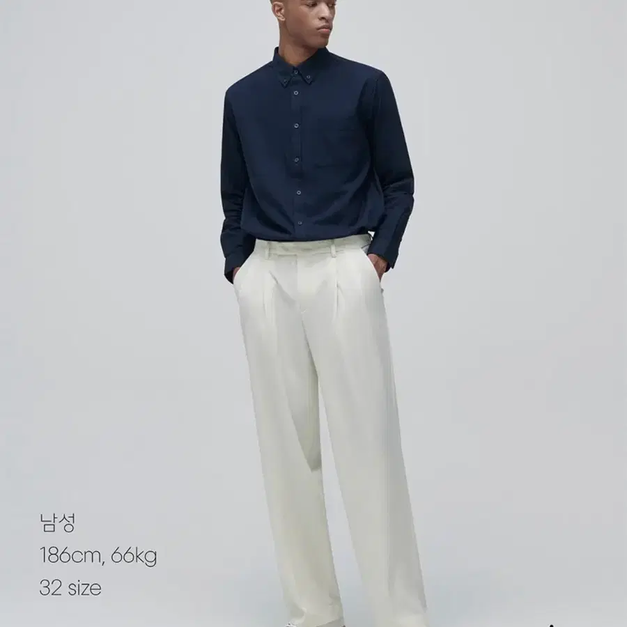 무탠다드 라이트웨이트 와이드 팬츠 크림 29