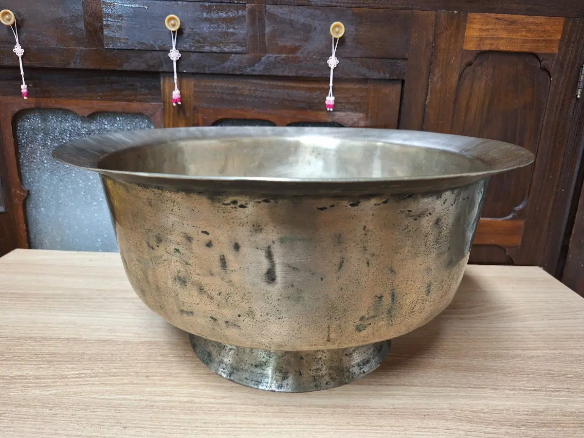 근대사 수집 자료 옛날 민속품 방자 놋쇠 푼주 떡동이 그릇