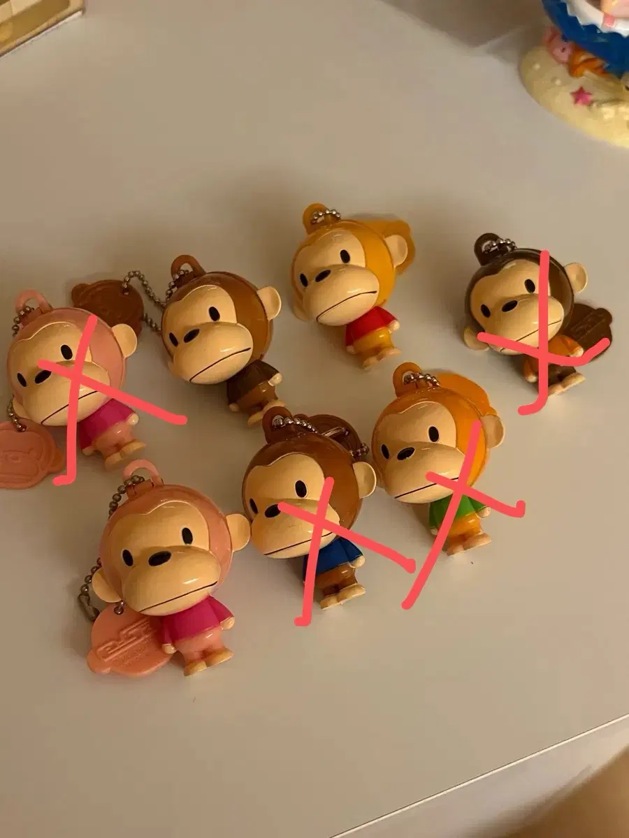 고전 e-sal 이살 헤드 키링 원숭이 달랑이