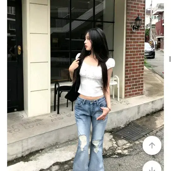 에이블리 여름 반팔 블라우스 화이트