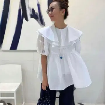 *새상품* 로지몬스터 / 크레이프 컬러 블라우스 화이트