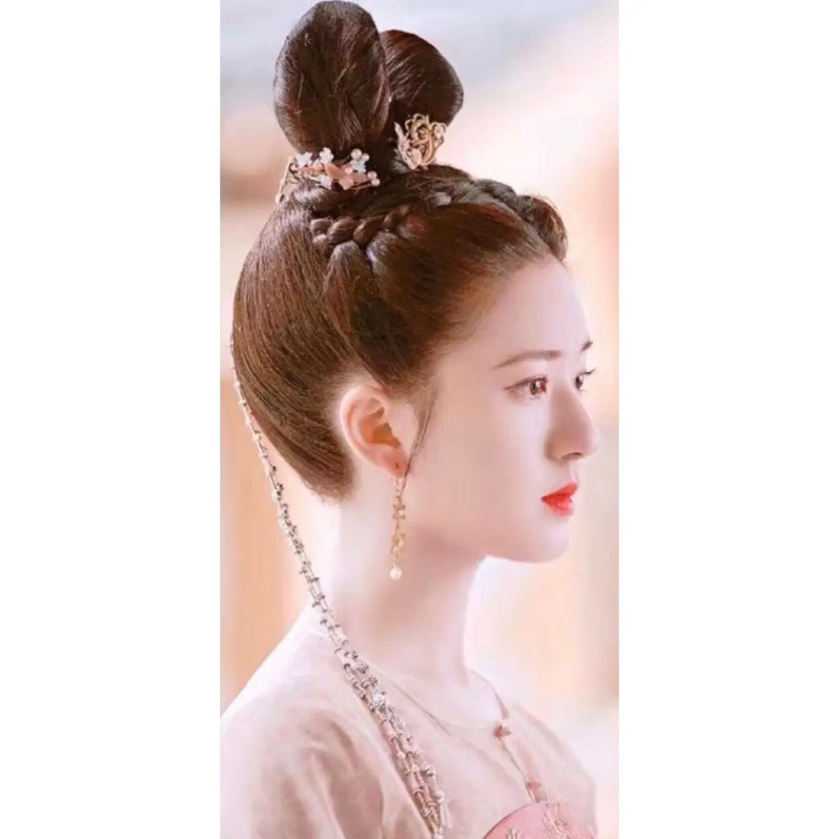 웨딩 헤어 액세서리 진주 꽃 머리핀 비녀