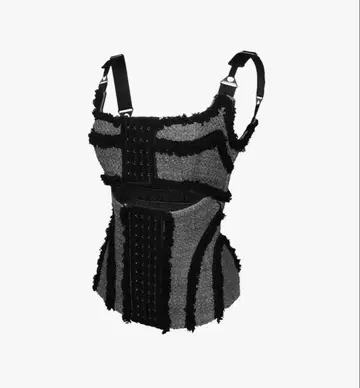 theredthread frayed tweed corset tops