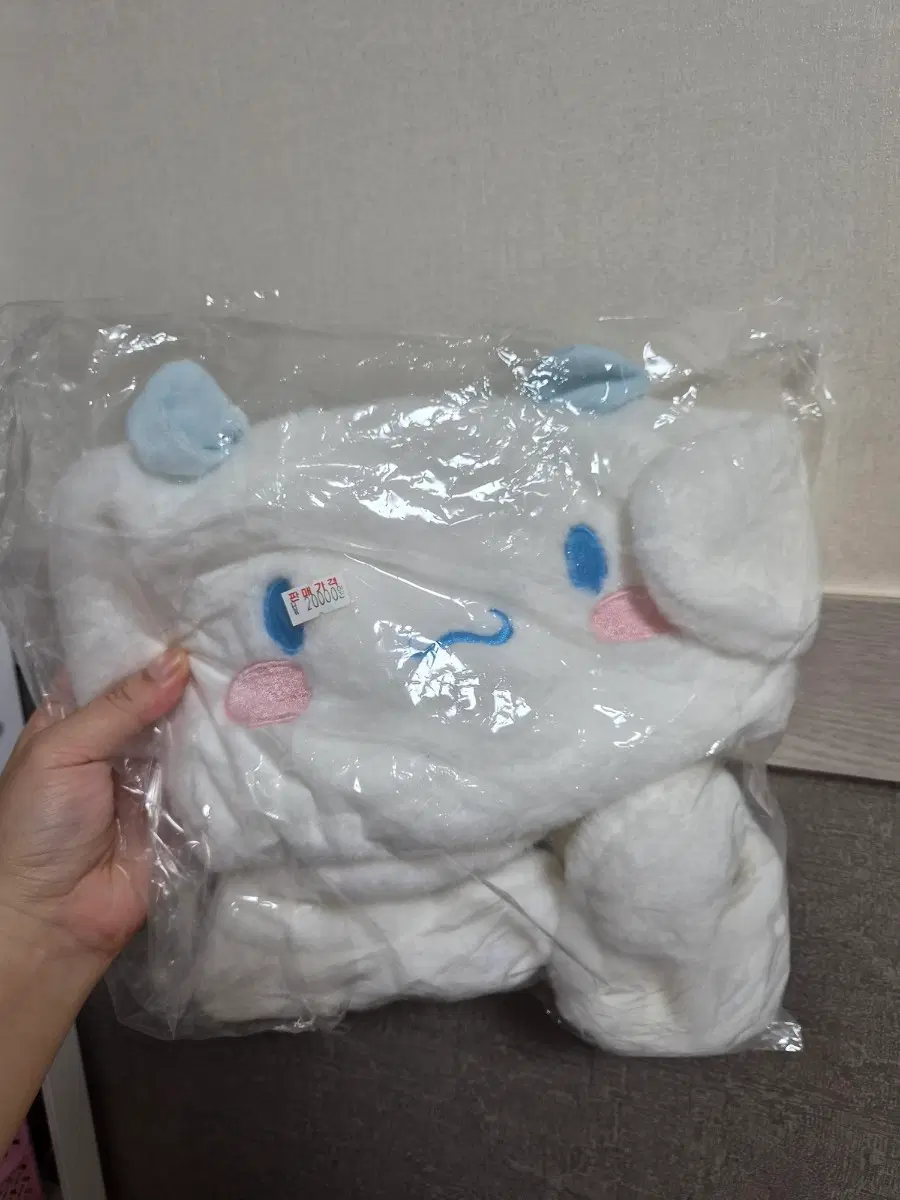 시나모롤 귀 움직이는 털 모자