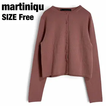 martinique 마르티니크 크루넥 가디건 니트 핑크