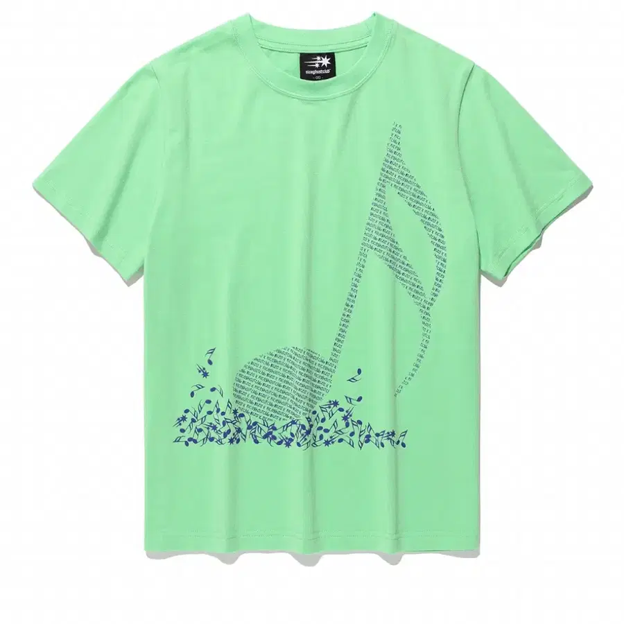 나이스고스트클럽 music note tee(yellow green)